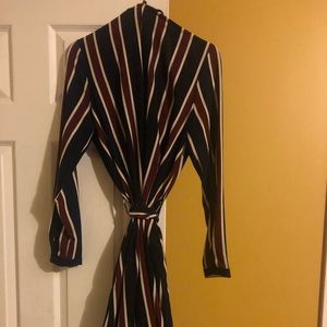 High-low stripe cardigan
